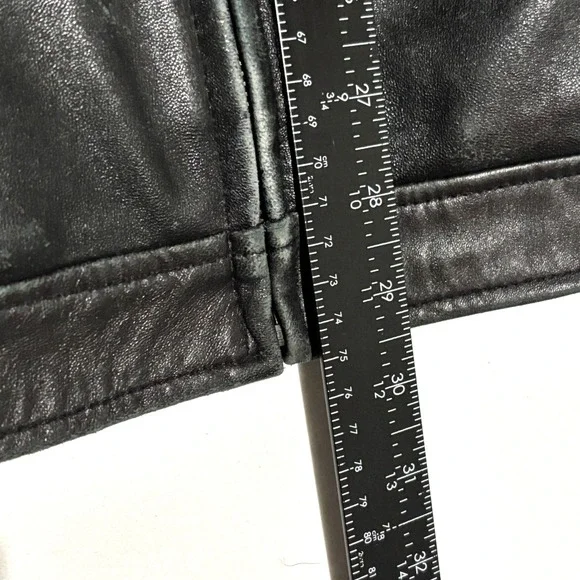Northern‎ Explorer Mens Black VTG Leather Zip Up Jacket Biker Motorcyle Bomber L